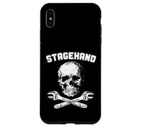 Custodia per iPhone XS Max StageHand - Chiave a mezzaluna incrociata con teschio nel backstage del teatro