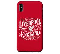 Custodia per iPhone XS Max Stampa bianca vintage Liverpool Inghilterra Liverbird