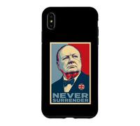 Custodia per iPhone XS Max Stampa iconica di Winston Churchill Never Surrender