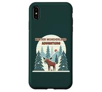 Custodia per iPhone XS Max Stampa posteriore con alci e foresta invernale