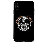Custodia per iPhone XS Max Staying Alive Skeleton Drink Coffee Baristas Coffee Lover