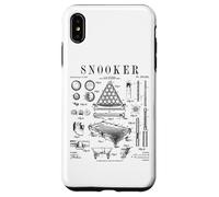 Custodia per iPhone XS Max Stecca da biliardo per giocatore di snooker, sportiva, divertente, vintage, stampa brevettata