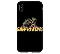 Custodia per iPhone XS Max Stencil Mash Geek tra King Kong Skull Island e Gaw MonsterVerse