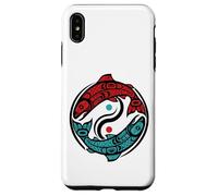 Custodia per iPhone XS Max Stile tribale dei nativi americani del salmone del Pacifico nord