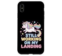 Custodia per iPhone XS Max Still Working On My Landing design unicorno