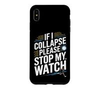 Custodia per iPhone XS Max Stop My Watch Funny Runner Runner Running Marathon