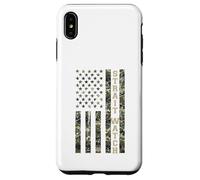 Custodia per iPhone XS Max Strait Watch USA American Flag Camouflage Distressed Style