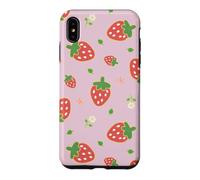 Custodia per iPhone XS Max Strawberry Floral Garden Cottagecore Aesthetic