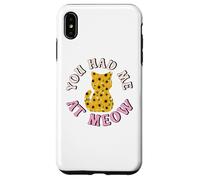 Custodia per iPhone XS Max Sunflowers Cat Lovers You Had me At Meow