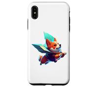 Custodia per iPhone XS Max Super Eroe Corgi con un Cape Super Dog