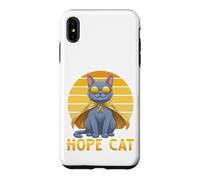 Custodia per iPhone XS Max Supporto per il cancro infantile con nastro blu giallo russo Hope Cat