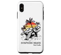 Custodia per iPhone XS Max Surfside Beach Carolina del Sud Salva Loggerhead Sea Turtle Art