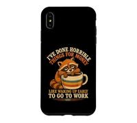 Custodia per iPhone XS Max Svegliarsi presto per lavorare il caffè procione stanco