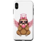 Custodia per iPhone XS Max Sweet Valentine's Day Sloth Angel With Pink Wings