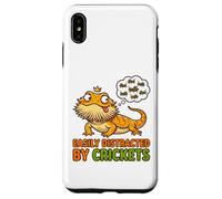 Custodia per iPhone XS Max T-shirt divertente con drago barbuto distratto da crickets