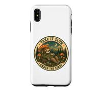 Custodia per iPhone XS Max Take It Slow Under The Stars Bradipo Fungo Camping