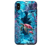 Custodia per iPhone XS Max Tartaruga marina barriera corallina amante dell'oceano Fauna marina