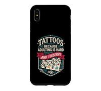 Custodia per iPhone XS Max tattoos because adulting is hard and i deserve stickers