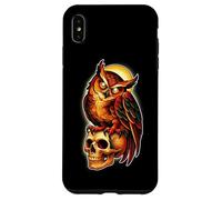 Custodia per iPhone XS Max Tatuaggio Mystic Owl Skull Full Moon - Design estetico scuro