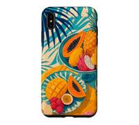 Custodia per iPhone XS Max Tavolo da frutta tropicale sotto ombre di palma
