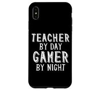 Custodia per iPhone XS Max Teacher By Day Gamer By Night Funny School Gaming Teacher