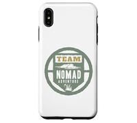 Custodia per iPhone XS Max TEAM NOMAD ADVENTURE - Emblema circolare per esploratori all'aperto