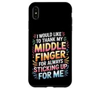 Custodia per iPhone XS Max Thanks To My Middle Finger For Having My Back |-