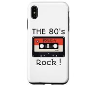 Custodia per iPhone XS Max The 80's Rock - Nastro a cassetta per camicia, stampa nera