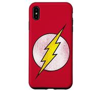 Custodia per iPhone XS Max The Flash Logo Distressed White & Yellow