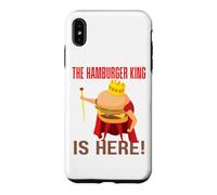 Custodia per iPhone XS Max The Hamburger King Is Here, barbecue divertente barbecue Cookout