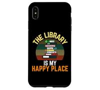 Custodia per iPhone XS Max The Library Is My Happy Place - Lettore vintage per bibliotecari retrò
