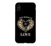 Custodia per iPhone XS Max The Miracle Is Love - Ghirlanda di fiori con cuore