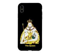 Custodia per iPhone XS Max The Queen, Cool Hand Drawn Queen Cartoon Graphic Design