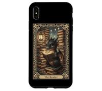 Custodia per iPhone XS Max The Reader Cute Dragon Book Tarocchi Fantasy Library