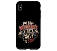 Custodia per iPhone XS Max The Real Workout Starts When You Want To Stop |-