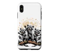 Custodia per iPhone XS Max Three Raccoons Howling at the Moon Trash Panda