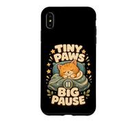 Custodia per iPhone XS Max Tiny Paws Big Pause gatto pisolino relax