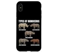 Custodia per iPhone XS Max Tipi di specie di rinoceronte Tabella educativa Amante della fauna selvatica