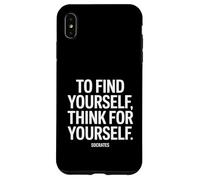 Custodia per iPhone XS Max To find yourself Socrates frase di un filosofo