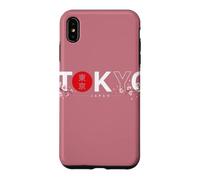 Custodia per iPhone XS Max TOKYO GIAPPONE ORIZZONTALE SAKURA CILIEGIO FIORE ROSSO SOLE