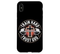 Custodia per iPhone XS Max Train Hard Trust God Fitness Cristiano Palestra