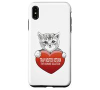 Custodia per iPhone XS Max Trap Neuter Return (TNR) The Humane Solution gatto cuore amore