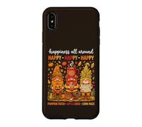 Custodia per iPhone XS Max Tre gnomi autunnali Zucca Patch Apple Sidro Mais Autunno
