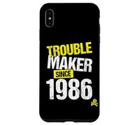 Custodia per iPhone XS Max Trouble Maker since 1986 - Anno di nascita scherzo sarcastico