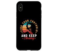 Custodia per iPhone XS Max Trova il tuo punto d'appoggio e continua a scalare Rock Boulder Vintage