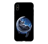Custodia per iPhone XS Max Ufficiale Spiral Velvet Moon Cat Gothic Fantasy