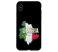 Custodia per iPhone XS Max Umbria Italia Regione retrò Mappa Vintage Souvenir