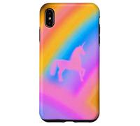 Custodia per iPhone XS Max Unicorn Rainbow Aesthetic Nostalgic Aura 80s Inspired Vtg