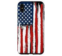 Custodia per iPhone XS Max USA American Distressed Flag Illustration Graphic Designs