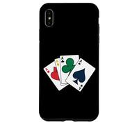 Custodia per iPhone XS Max Usura di stile del casinò del poker delle carte da gioco di quattro assi per il tee